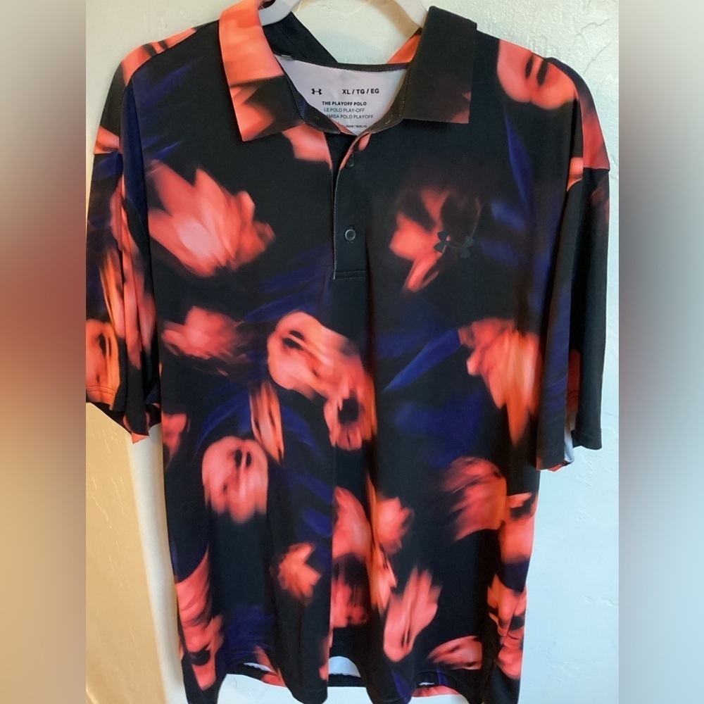 Under Armour Performance Playoff Polo XL Floral Blur Golf Shirt
CK